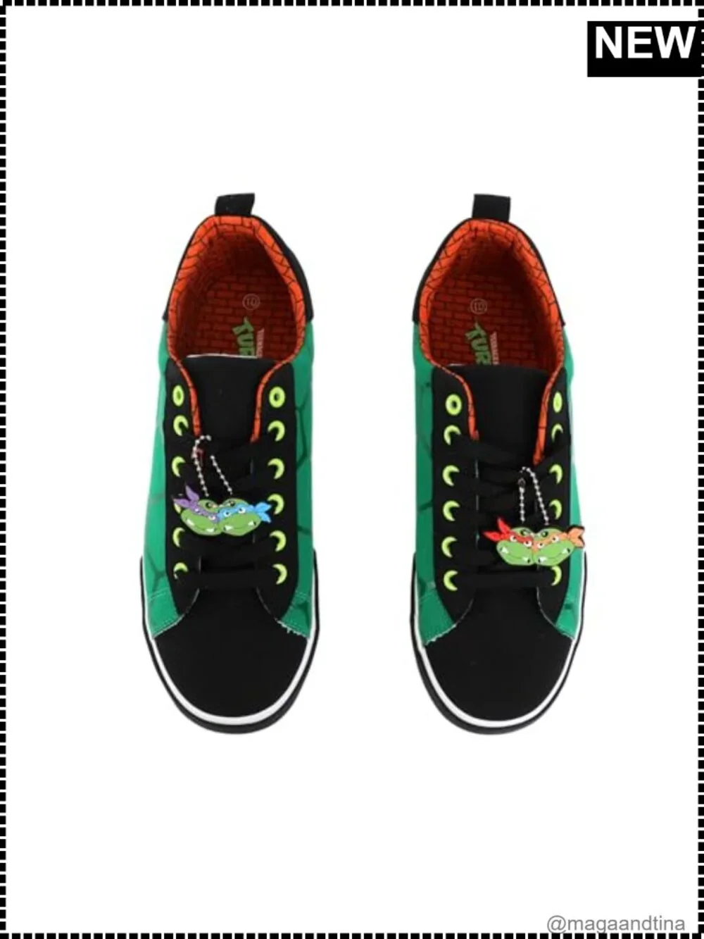 TMNT Low Top Sneakers Lace Up Lightweight Casual Shoes